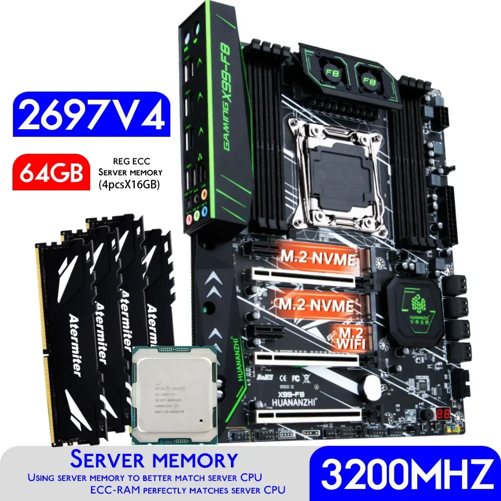 HUANANZHI X99 F8 X99 Motherboa - đánh giá và giá 64Gb Ddr4 Ecc Reg 3200Mhz